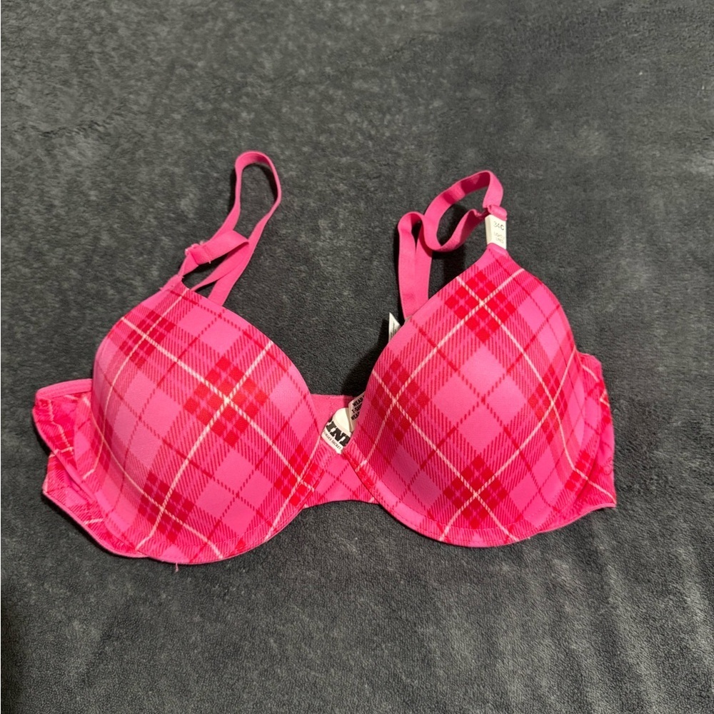 PINK Victoria's Secret Vibrant Plaid Bra